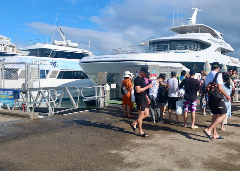 Boat trips to the Great Barrier Reef depart from the Reef Fleet Terminal.