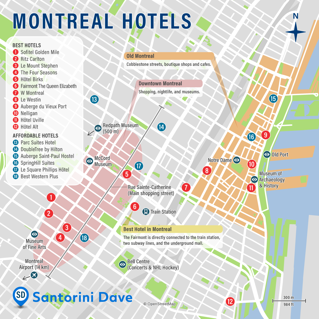 MONTREAL HOTEL MAP Best Areas Neighborhoods Places To Stay   Montreal Hotel Map 