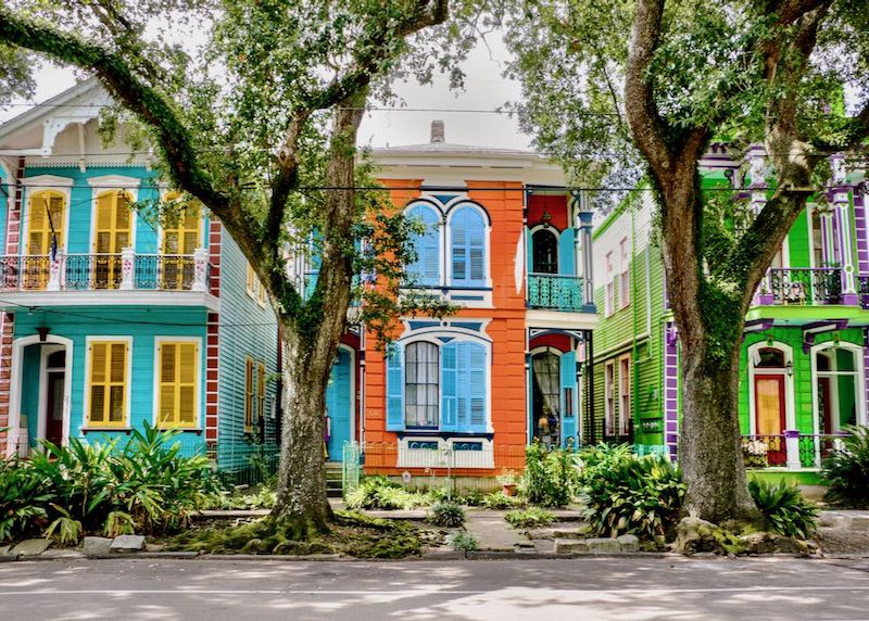 Colorful, historic homes in Treme, New Orleans