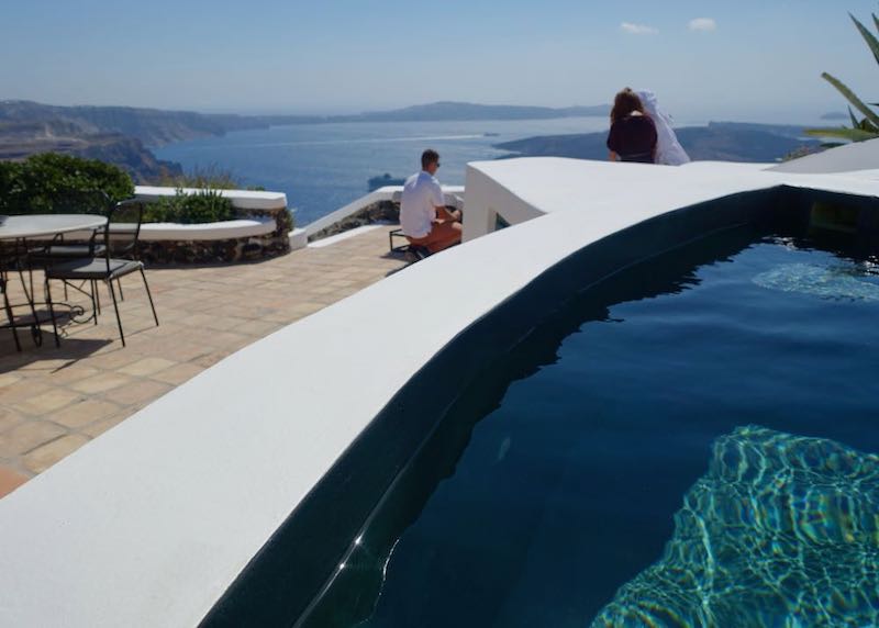 View from the Belvedere's private plunge pool at The Vasilicos