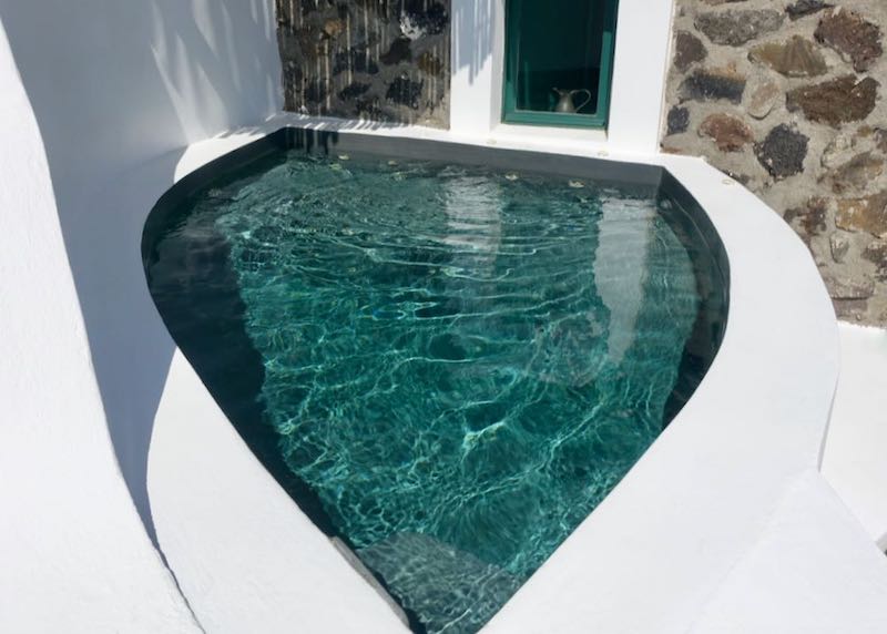 Private plunge pool at the Belvedere in The Vasilicos