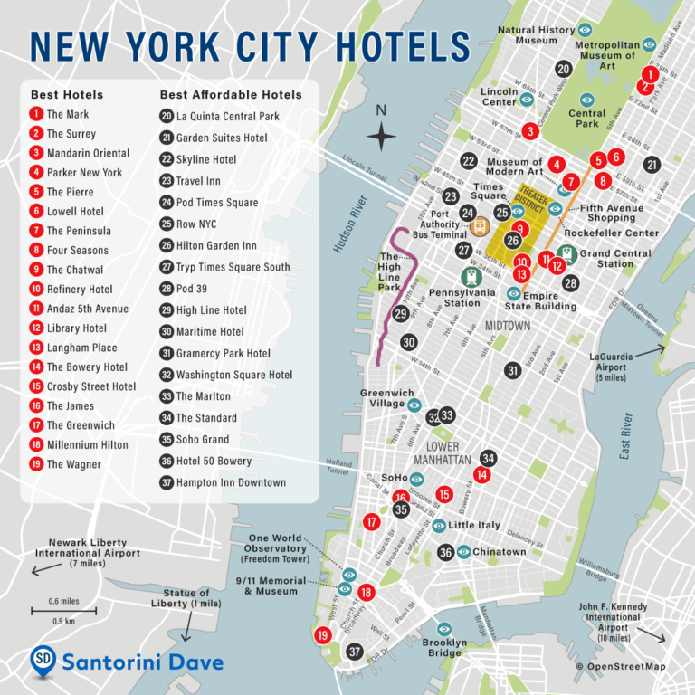 NEW YORK HOTEL MAP Best Areas, Neighborhoods, & Places to Stay in NYC