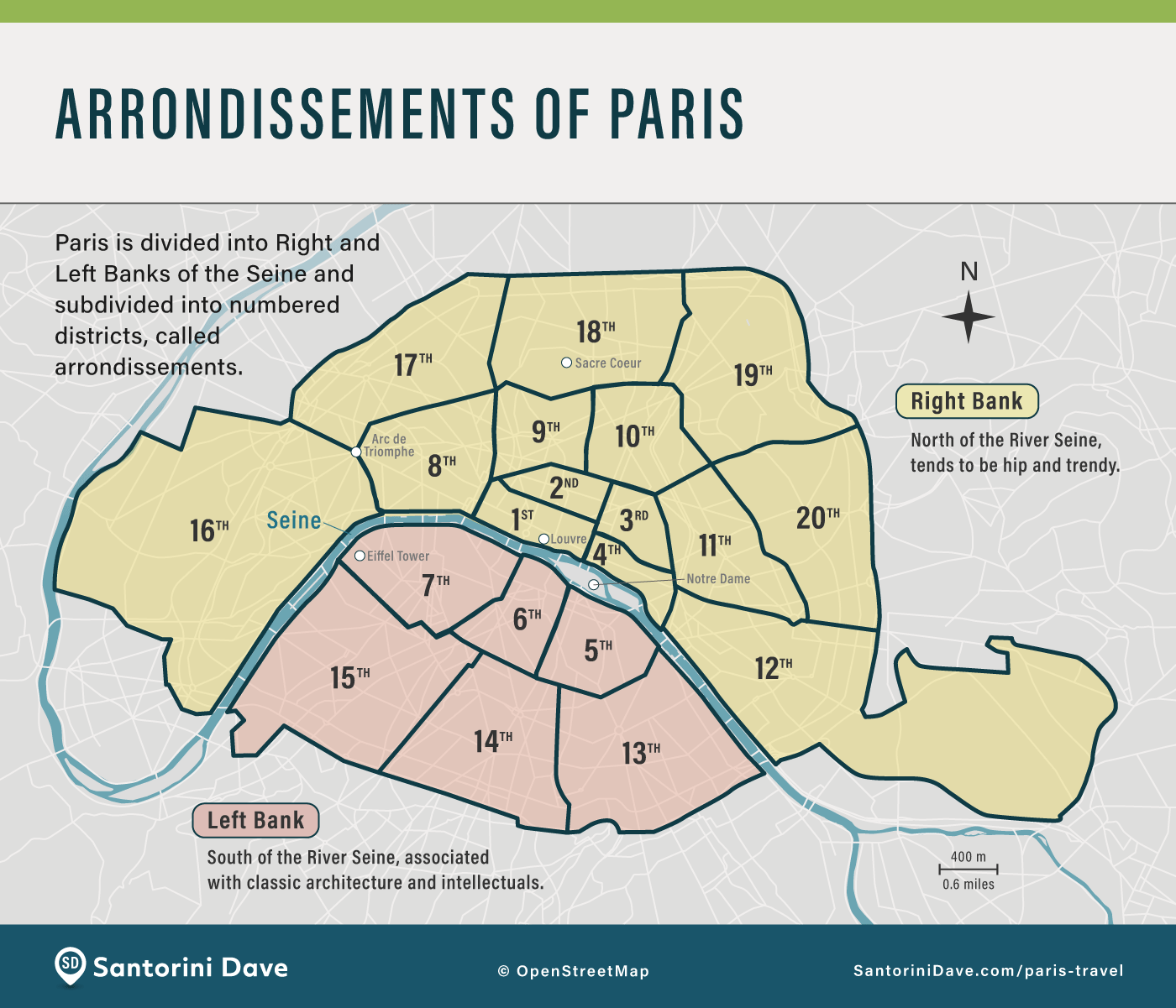 Paris Arrondissements Map 