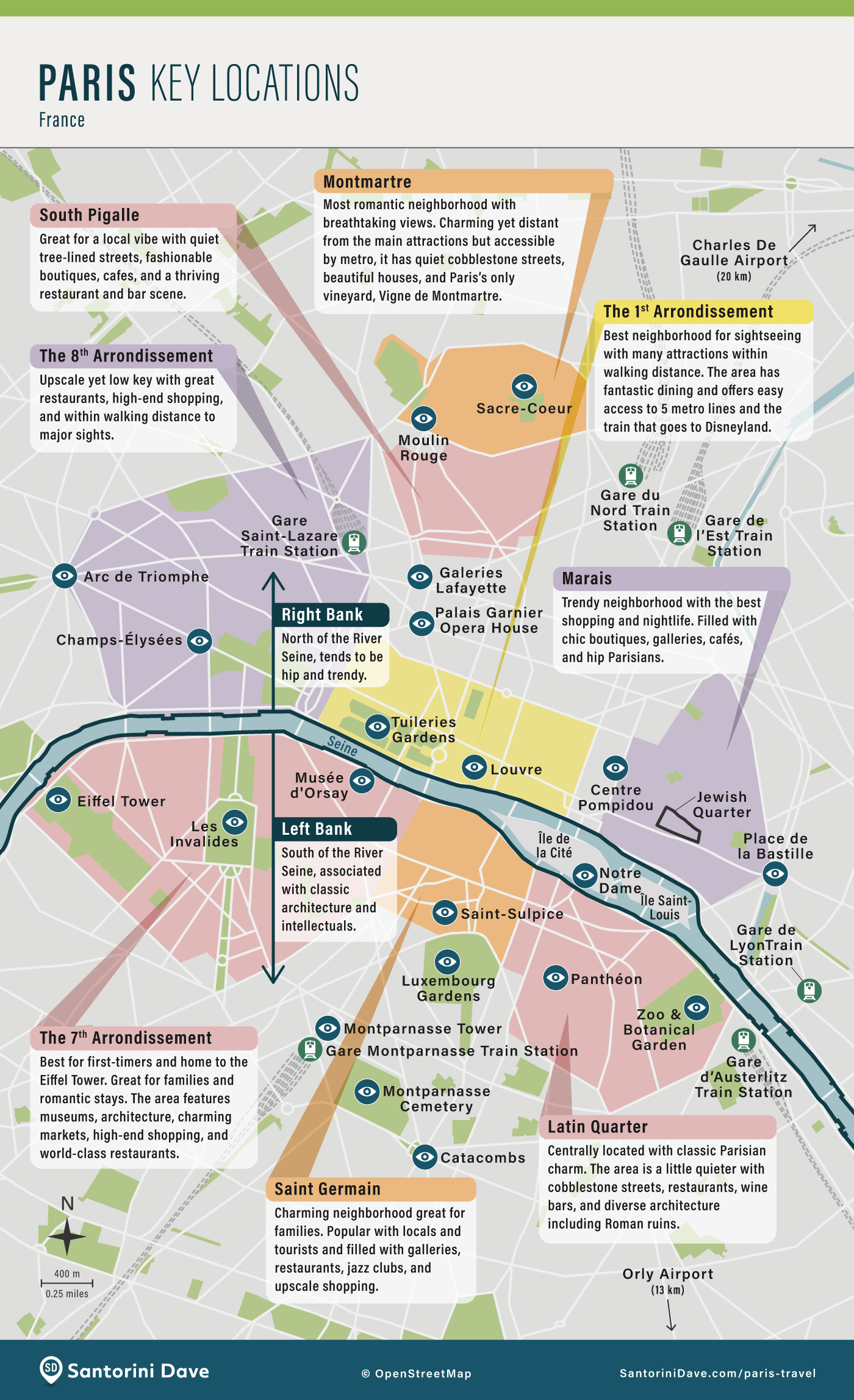 PARIS NEIGHBORHOOD MAP - Best Hotels & Areas to Stay