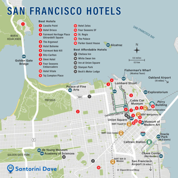 SAN FRANCISCO HOTEL MAP - Best Areas, Neighborhoods, & Places to Stay