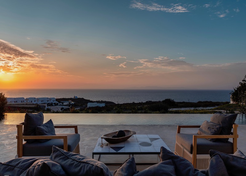 Sunset view from the 4 bedroom villa terrace