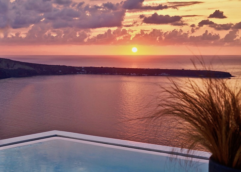 Sunset view from the Windmill Suite's jacuzzi
