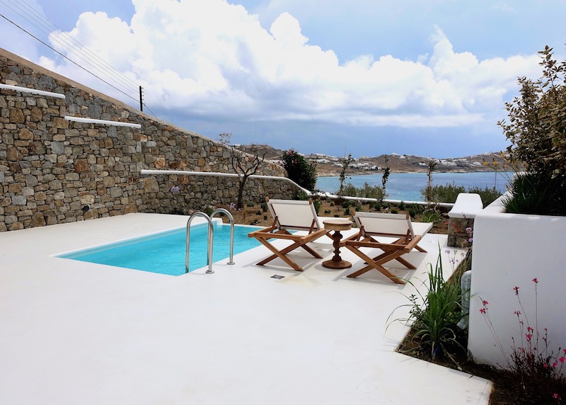 Master Suite pool and terrace at Katikies Mykonos