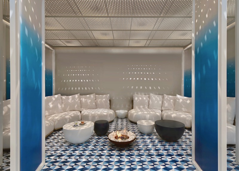 Relaxation are of the spa at Mykonos Grand Hotel and Resort