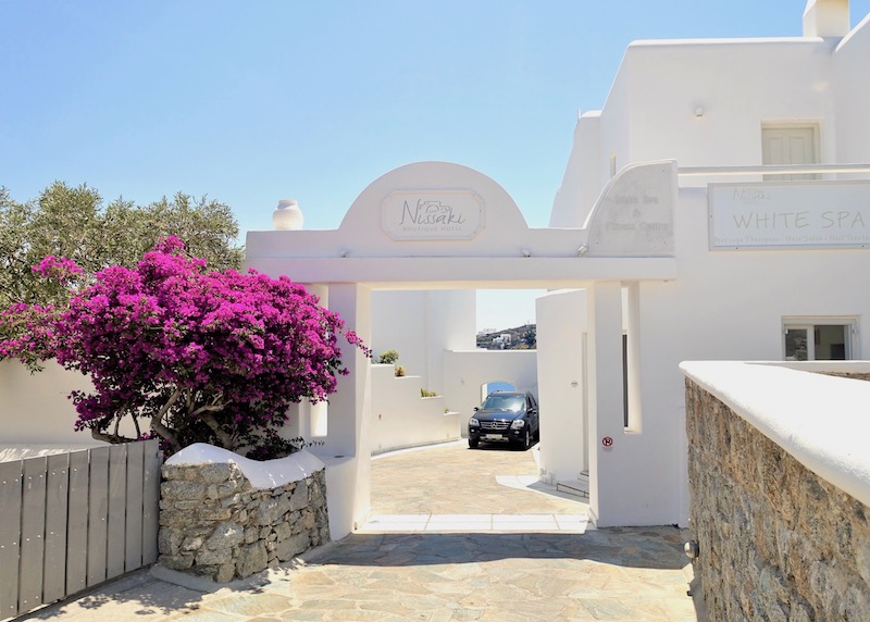 Nissaki Beach Hotel exterior, Platis Gialos, Mykonos