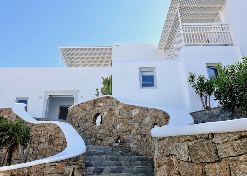 Entrance to Petasos Beach Resort andSpa in Platis Gialos