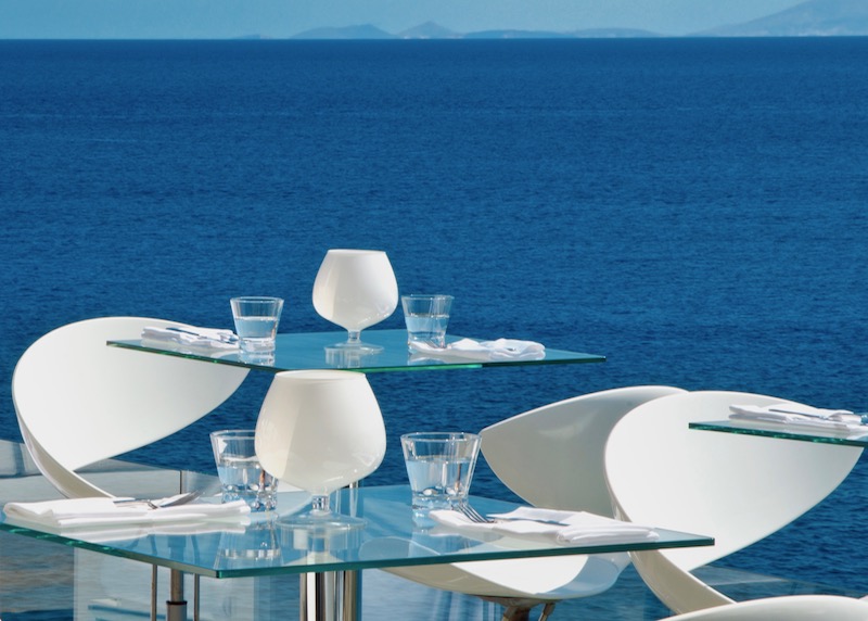 View from Le Club at Petasos Beach Resort in Mykonos