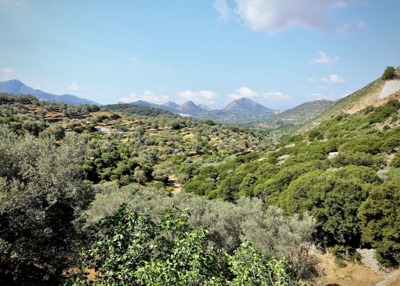 View of the mountains of Naxos