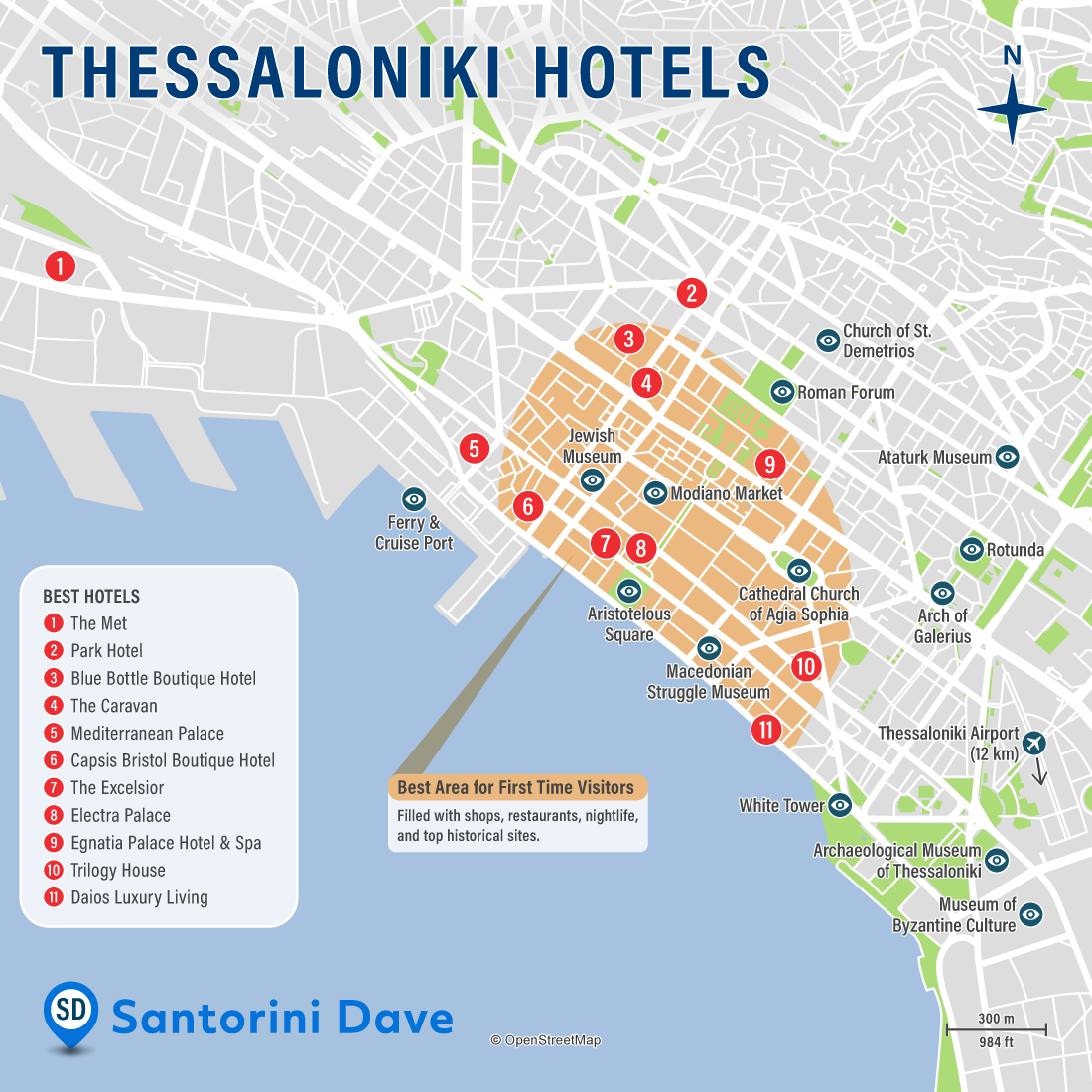 Thessaloniki Hotel Map