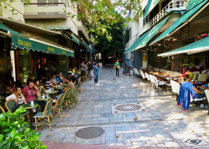 Kolonaki neighborhood in Athens.