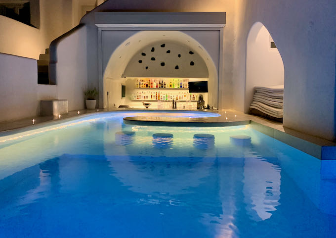 Pool bar at Athina Luxury Suites.