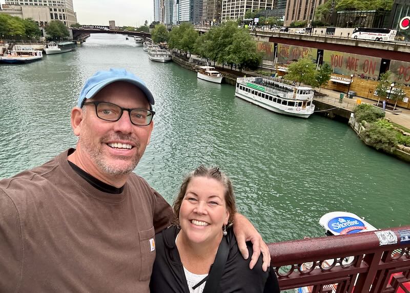 Me and my wife in Chicago.