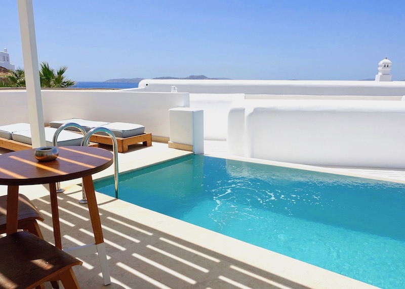Pool and terrace of a Exclusive Suite with Private Pool at Anax, Mykonos