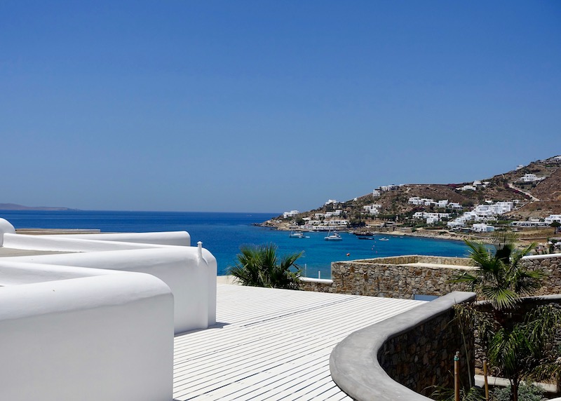 Side sea view from an Exclusive Suite at Anax Resort in Agios Ioannis, Mykonos
