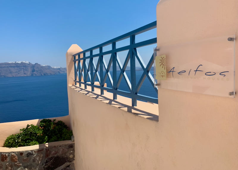 View from Aeifos Hotel in Santorini.