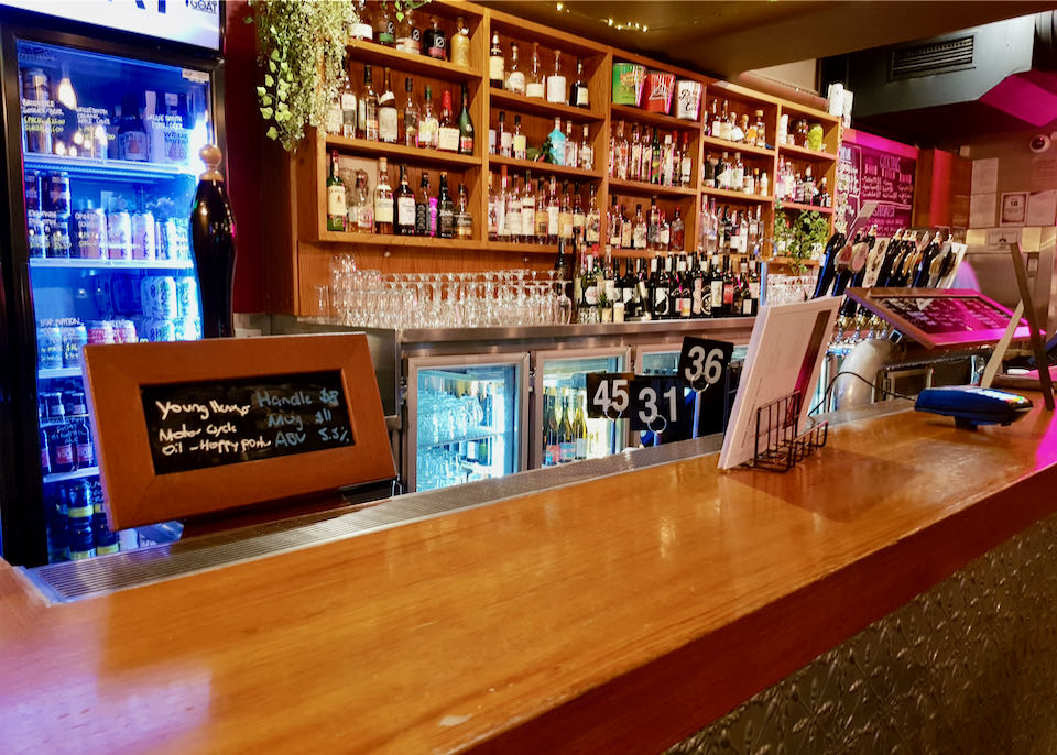 Embassy Bar & Kitchen specializes in craft beers.
