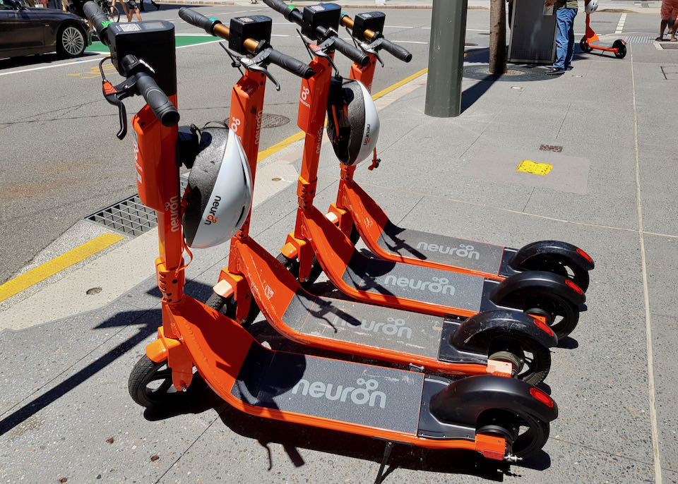 Electric scooters are very popular.