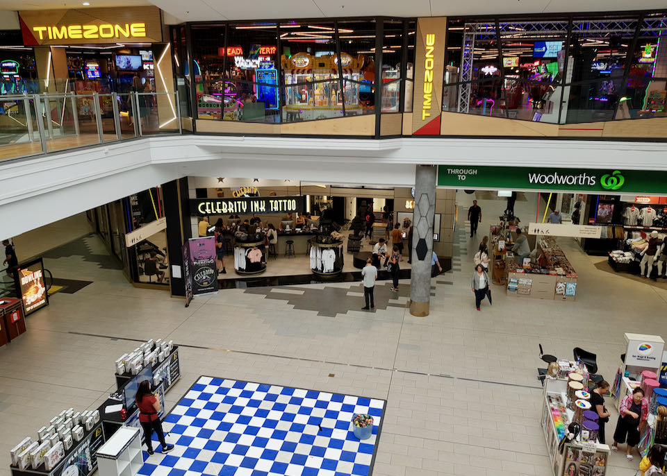 Paradise Centre shopping mall has a games arcade.