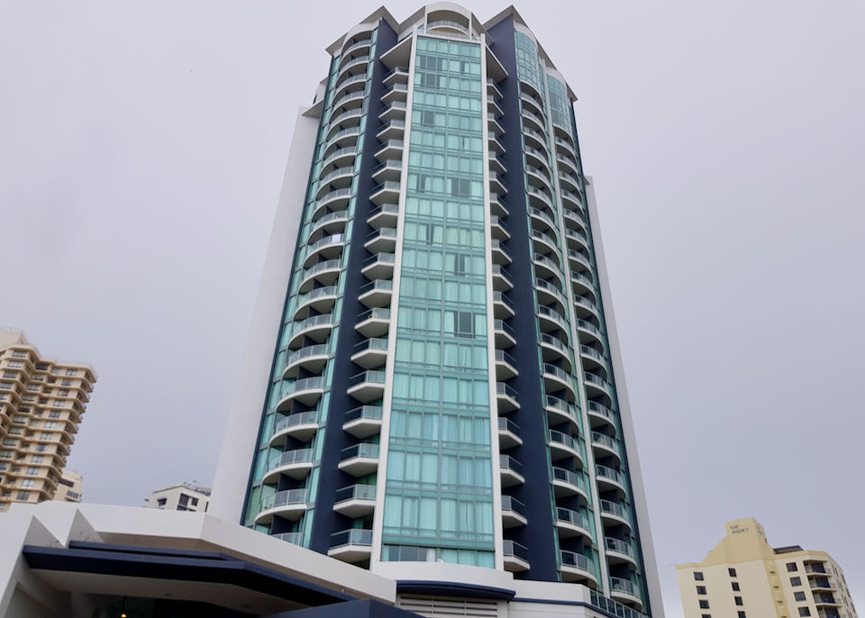 The hotel is located in a pleasant neighborhood.