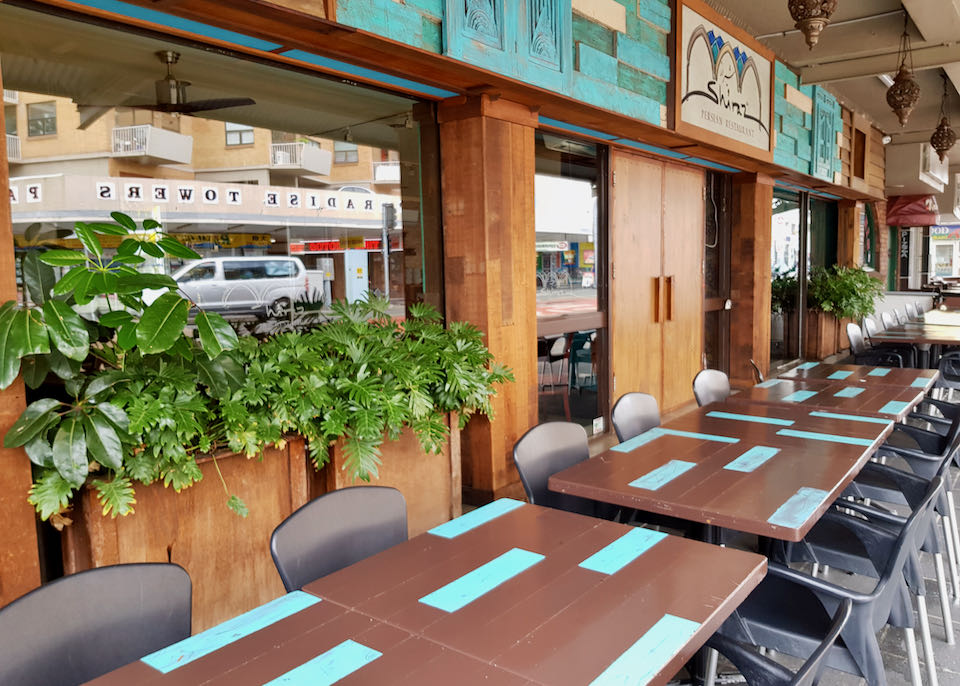 Shiraz Persian Restaurant is across the road.