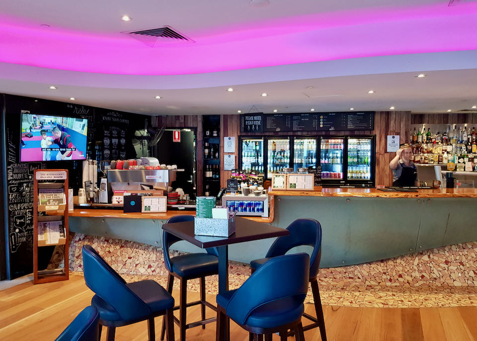 CBS sports bar is renowned for its pizzas.