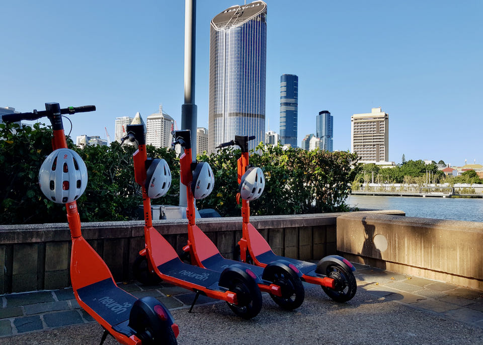 Electric scooters are very popular.