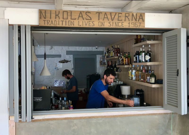 Nikolas Taverna in Mykonos.