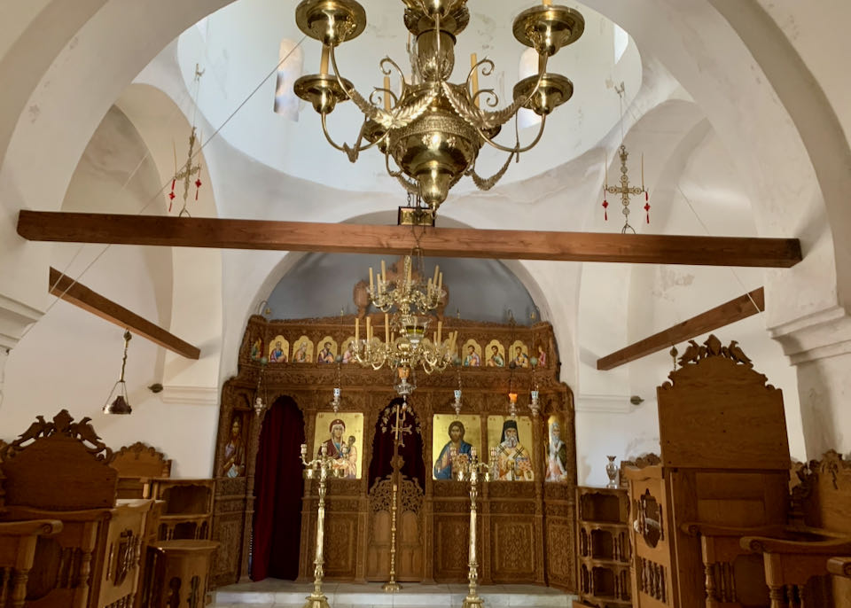 Profitis Ilias Monastery in Pyrgos, Santorini