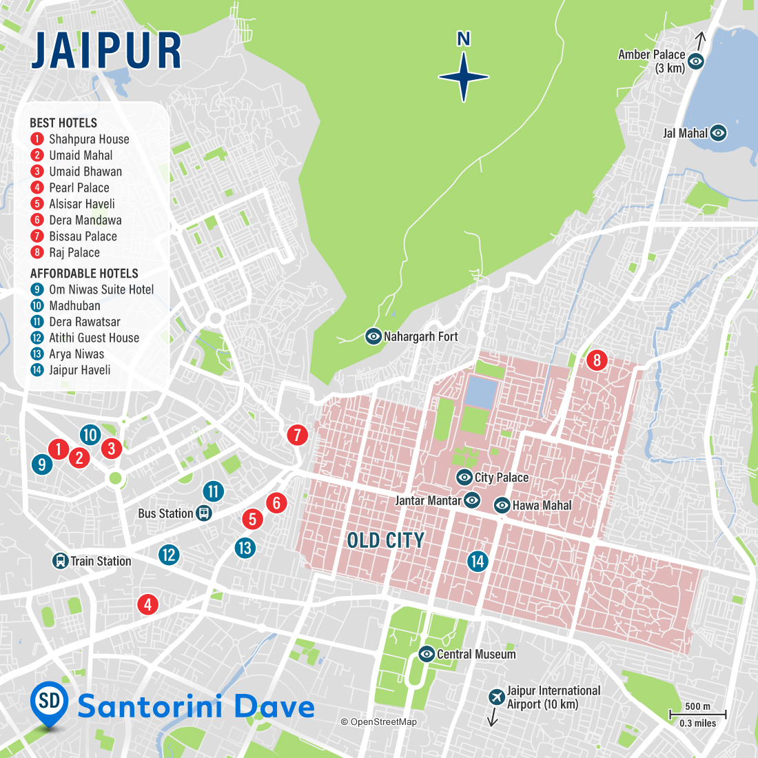 JAIPUR MAP Best Hotels Areas Neighborhoods Places To Stay