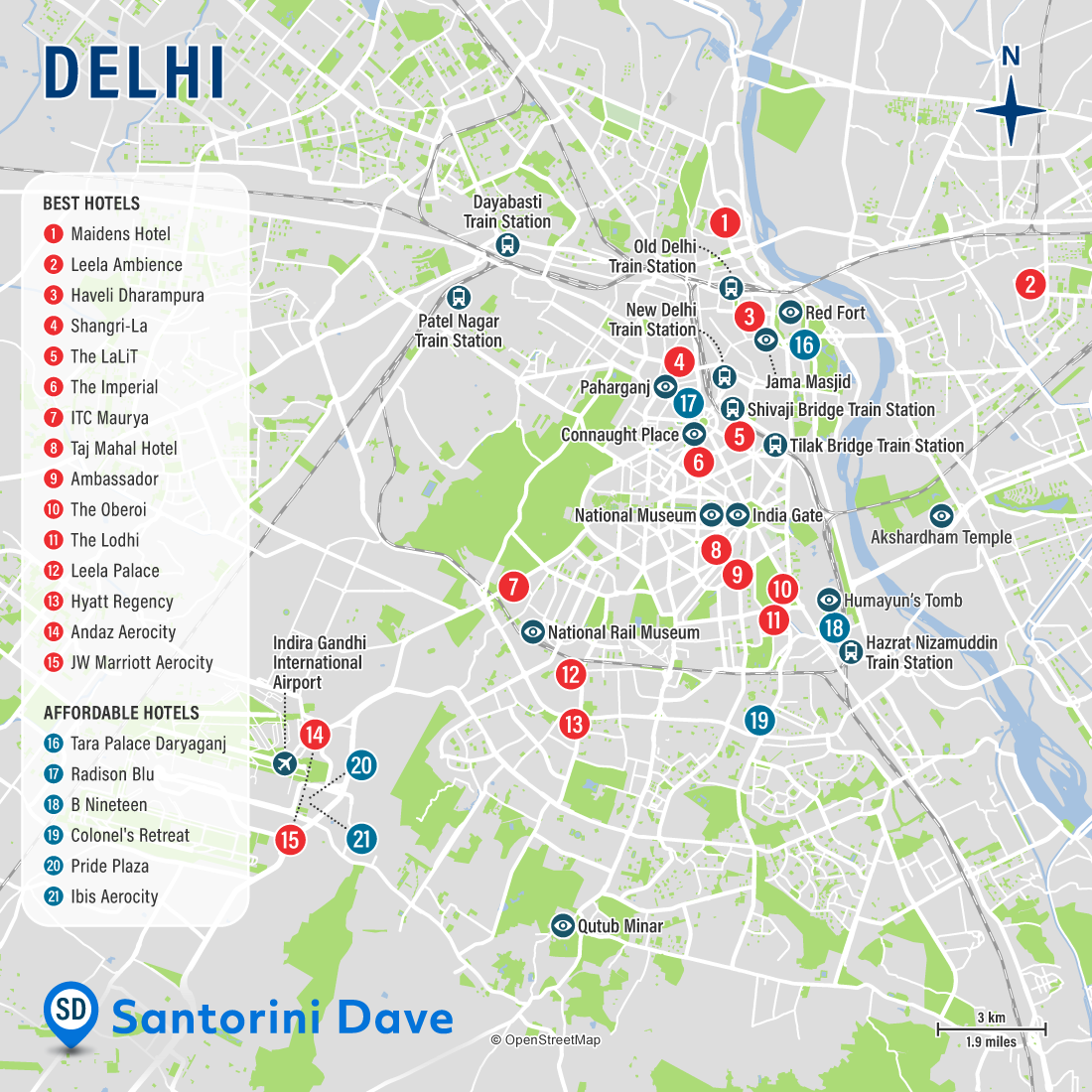DELHI MAP Best Hotels Areas Neighborhoods Places To Stay