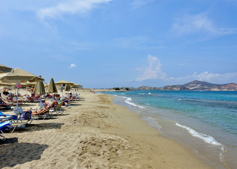 Agios Georgios beach is very long