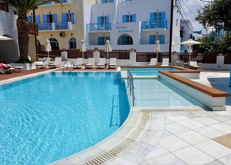 Nissaki Beach Hotel at Agios Georgios Beach in Naxos.