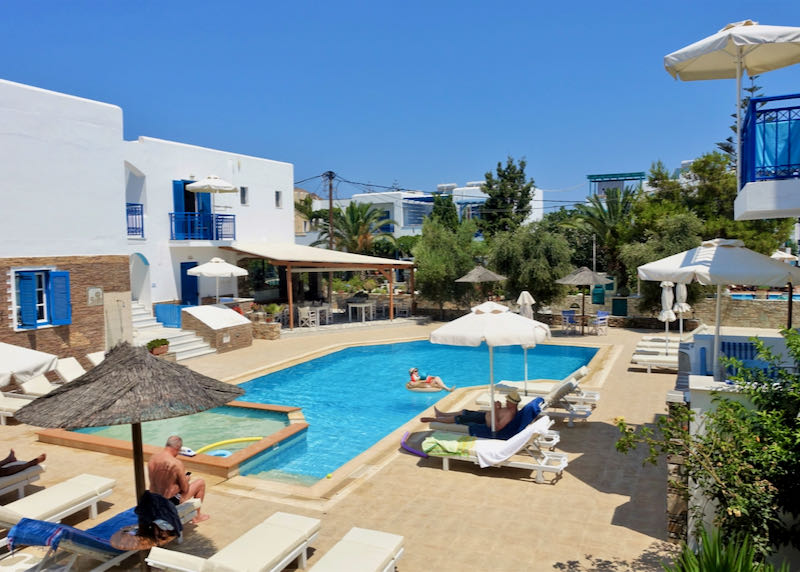 Agios Prokopios Hotel at Agios Prokopios beach in Naxos.