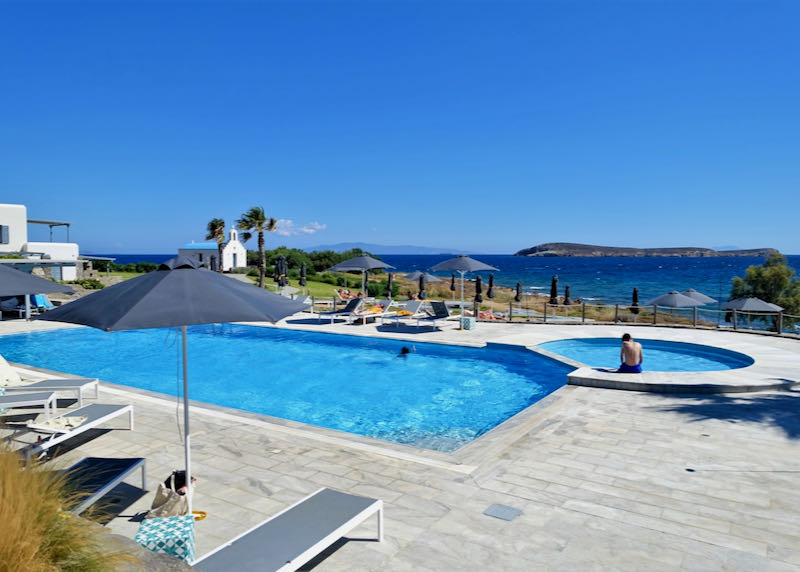 Poseidon of Paros Hotel at Chrissi Akti Beach in Paros