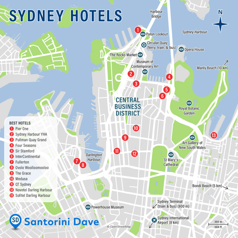 SYDNEY HOTEL MAP