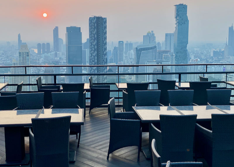 Sunset view from Vertigo Restaurant
