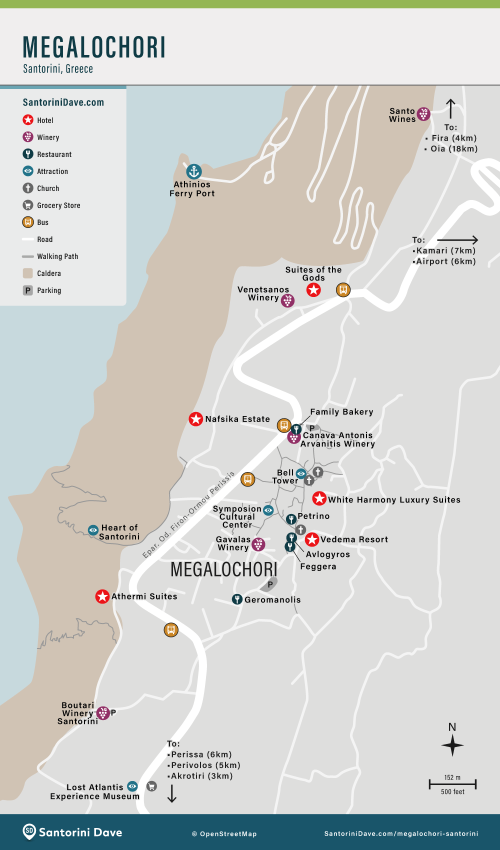Megalochori Village Map