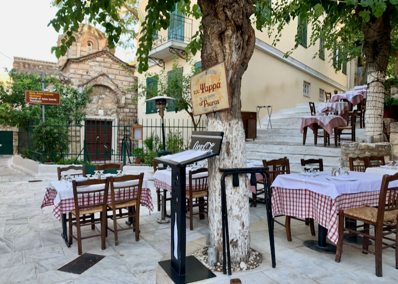 The Old Tavern of Psarras outdoor seating