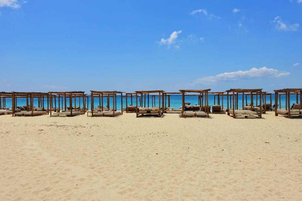 Best beach resorts at Plaka Beach in Naxos.