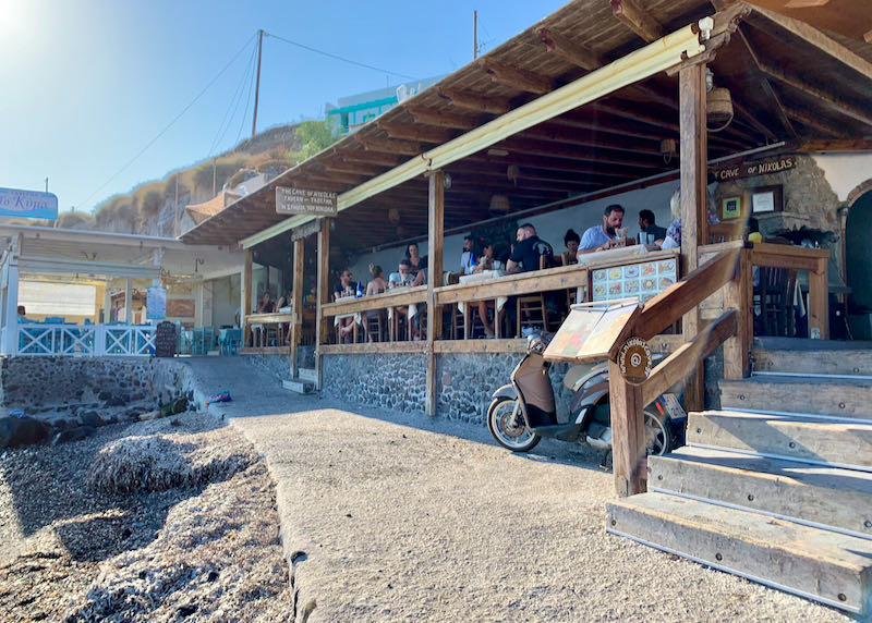 The Cave of Nikolas Restaurant in Akrotiri, Santorini