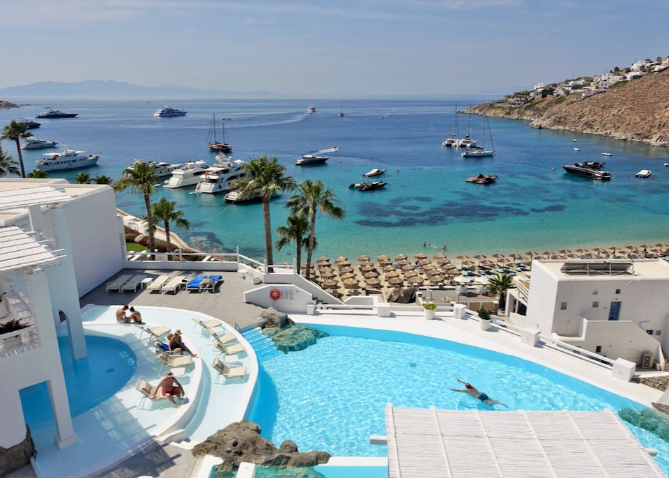 Review of Mykonos Blu Hotel in Mykonos, Greece.