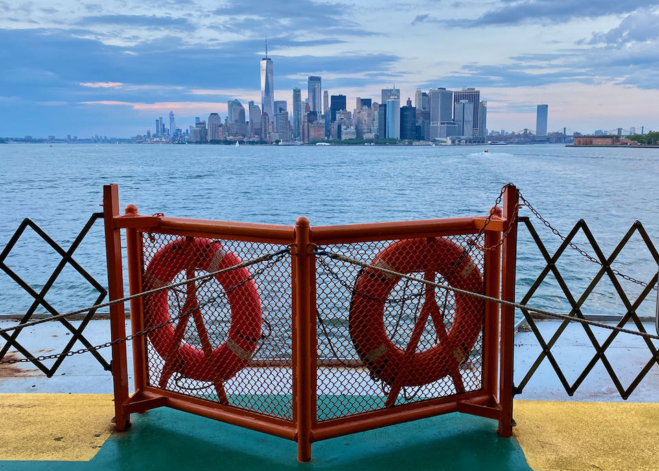 View of Lower Manhattan from Staten Island Ferry