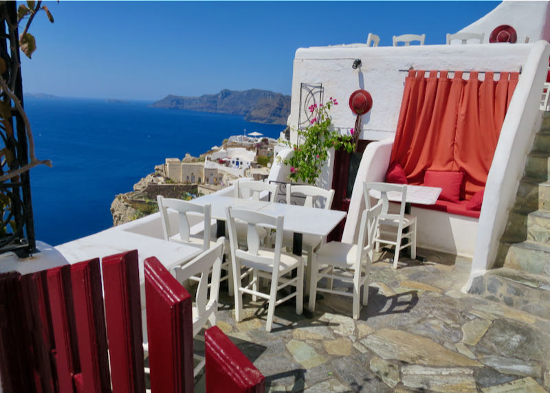 Most romantic restaurant in Oia.