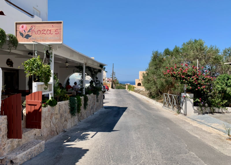 Roza's Restaurant in Vourvoulos, Santorini