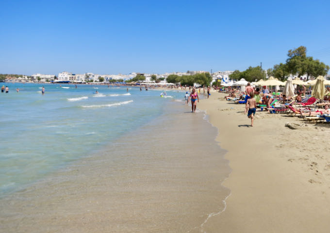 Agios Georgios Beach near Naxos Port.